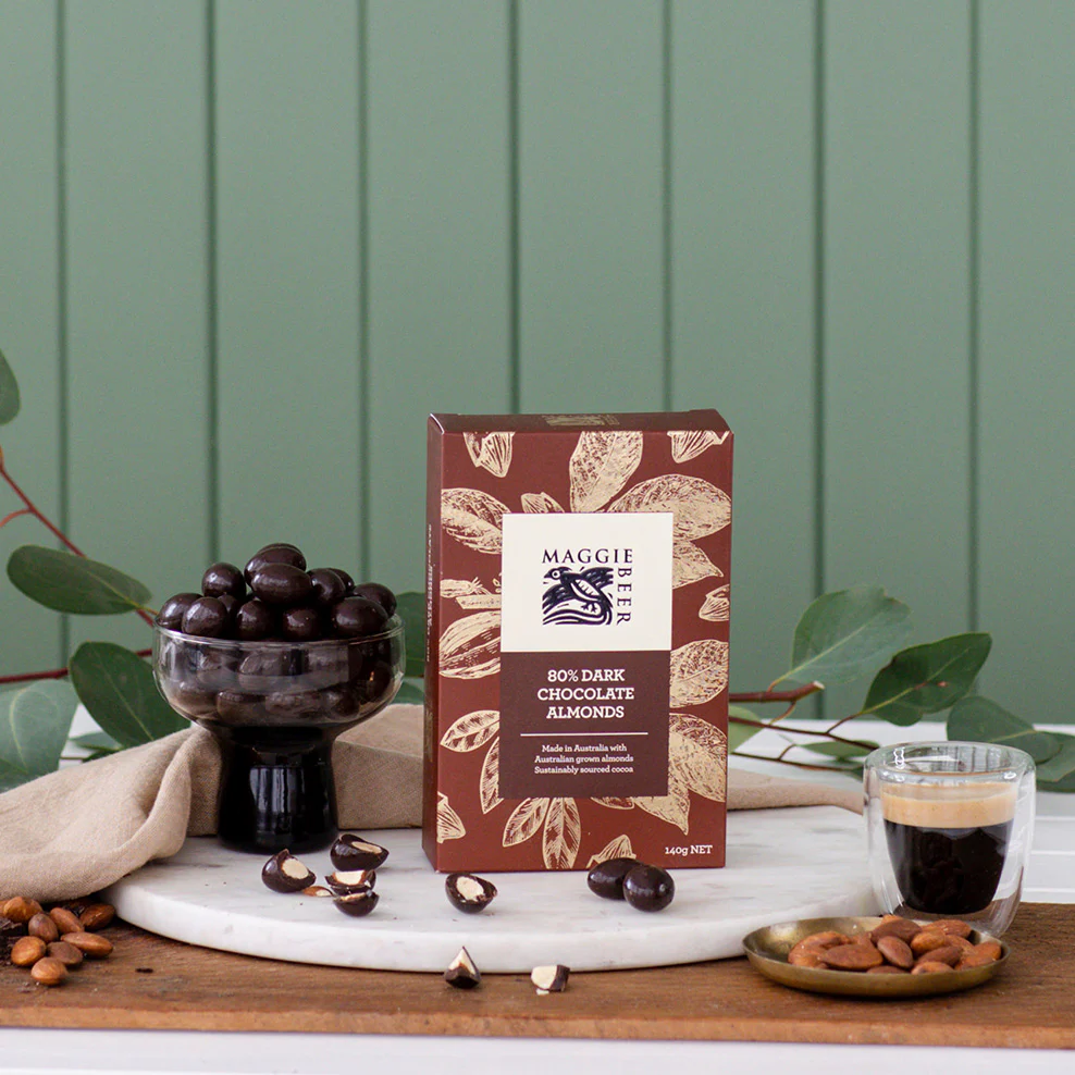 Dark Chocolate Almonds 140g - Image 2