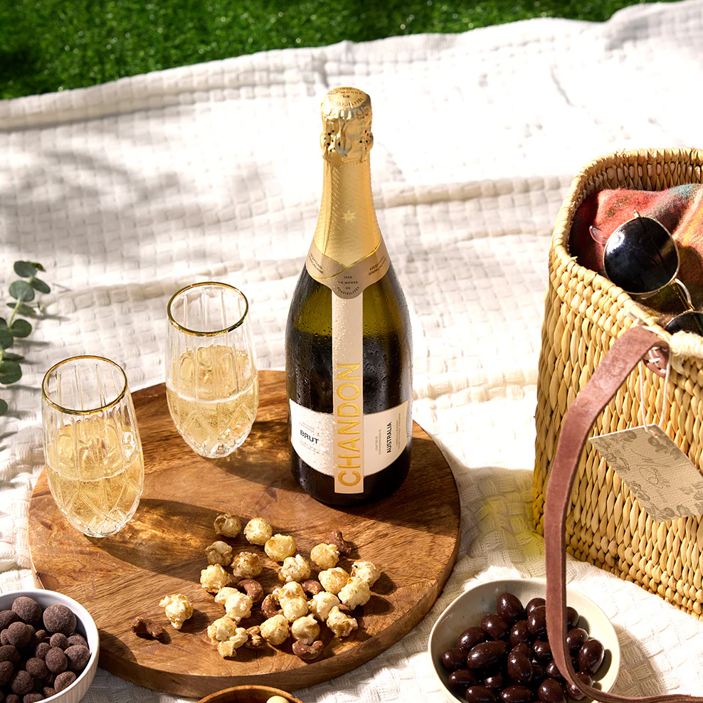 French Market Basket - Small with Chandon & Sweets Hamper - Image 3
