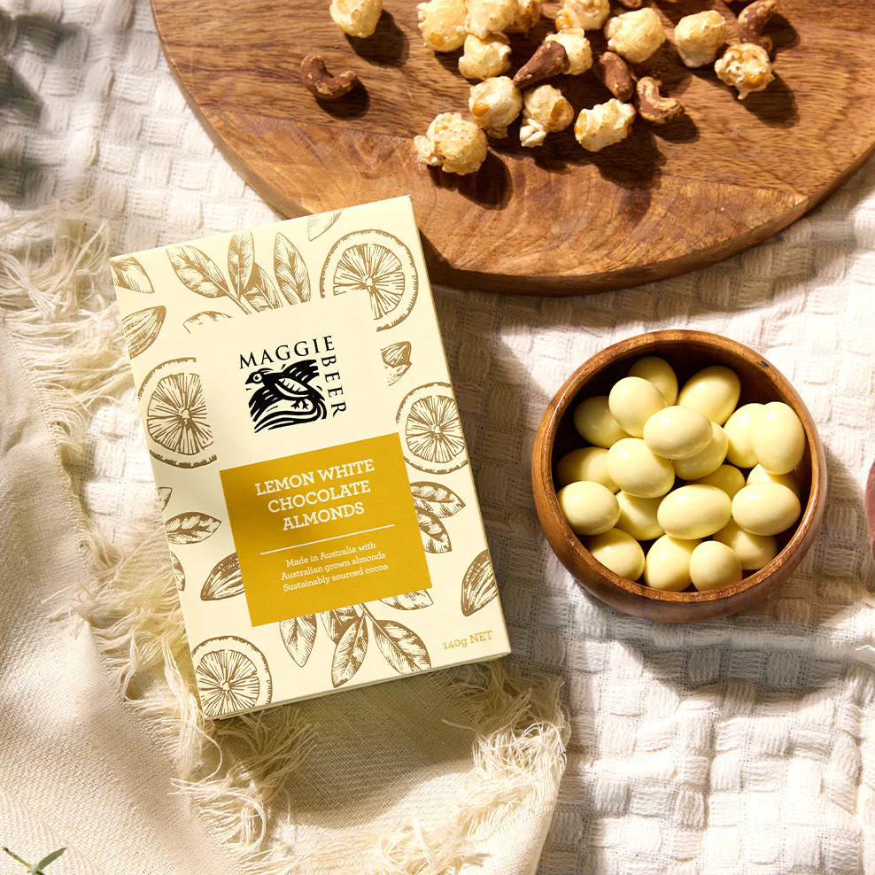 Lemon White Chocolate Almonds 140g - Image 2
