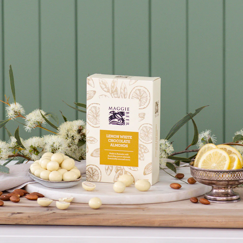 Lemon White Chocolate Almonds 140g - Image 3