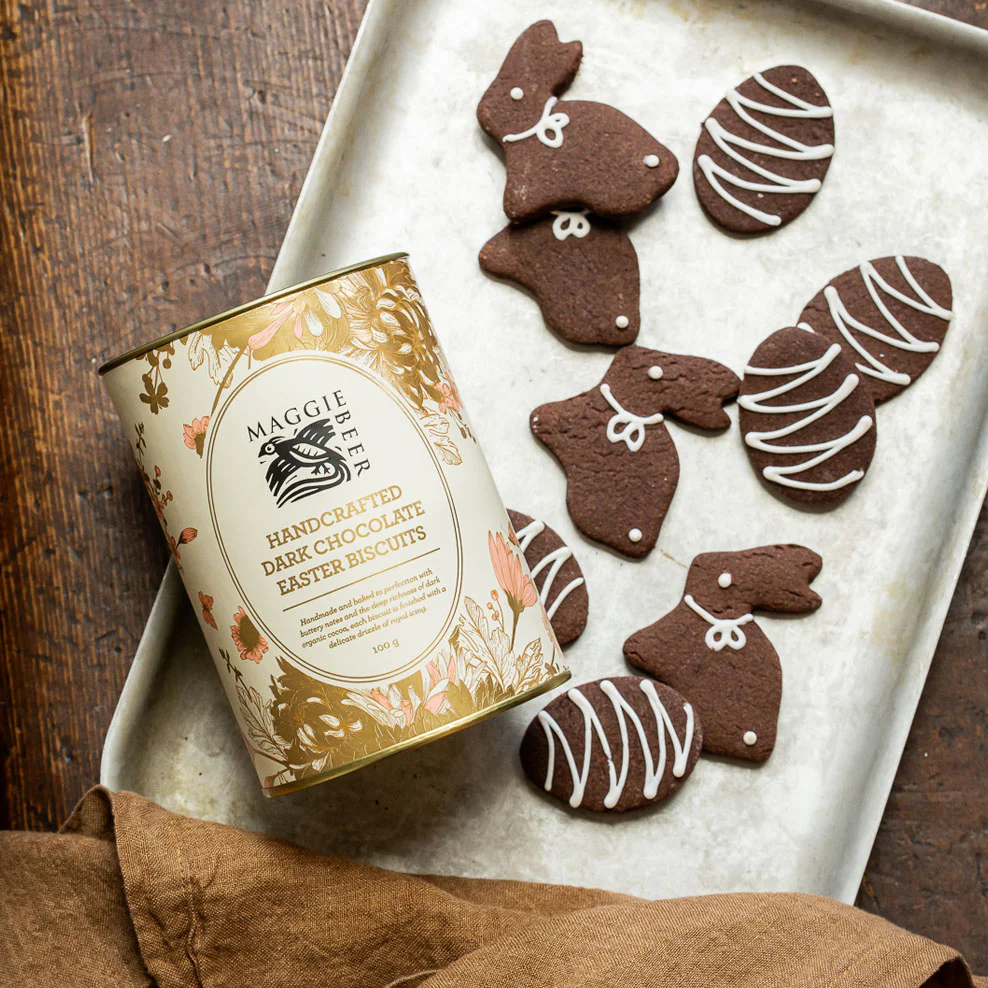 Maggie Beer Handcrafted Dark Chocolate Easter Biscuits 100g - Image 2