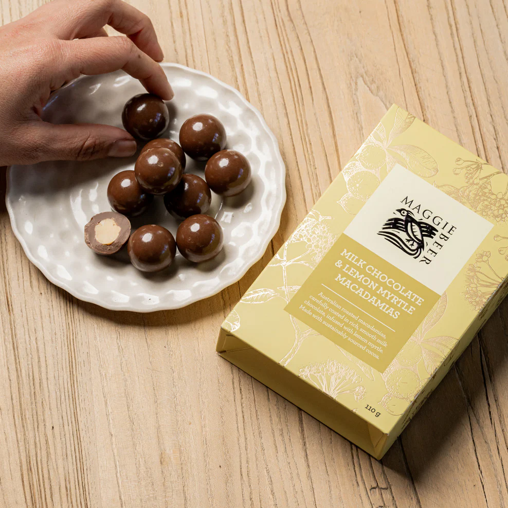 Maggie Beer Milk Chocolate Lemon Myrtle Macadamias - Image 2