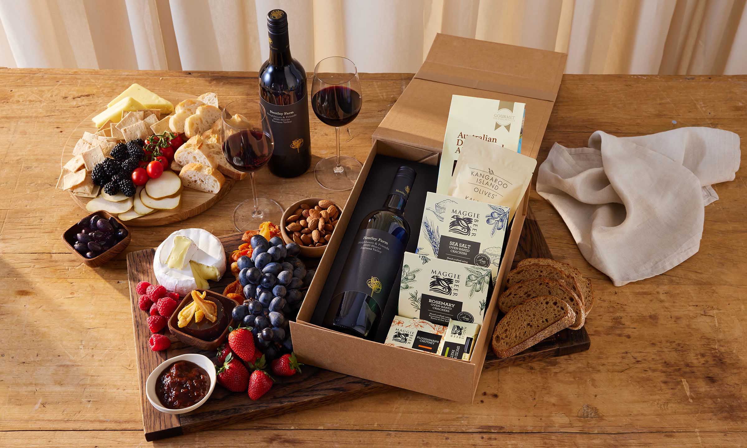 Maggie's Gourmet Grazing Hamper with Barossa Shiraz