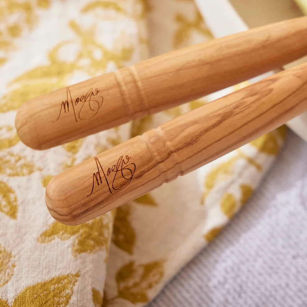Salad Servers with Italian Olive Wood Handles - Image 7